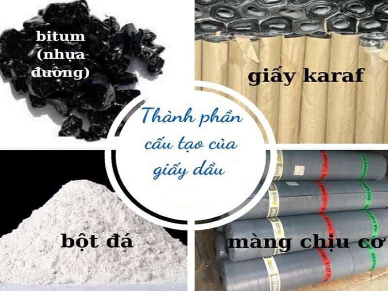 Thành phần cấu tạo giấy dầu chống thấm