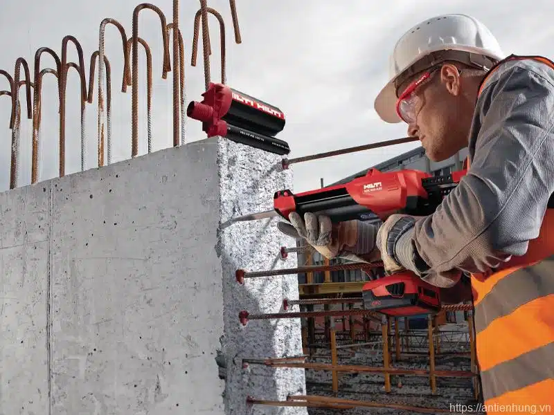 Ứng dụng của keo khoan cấy thép Hilti trong xây dựng