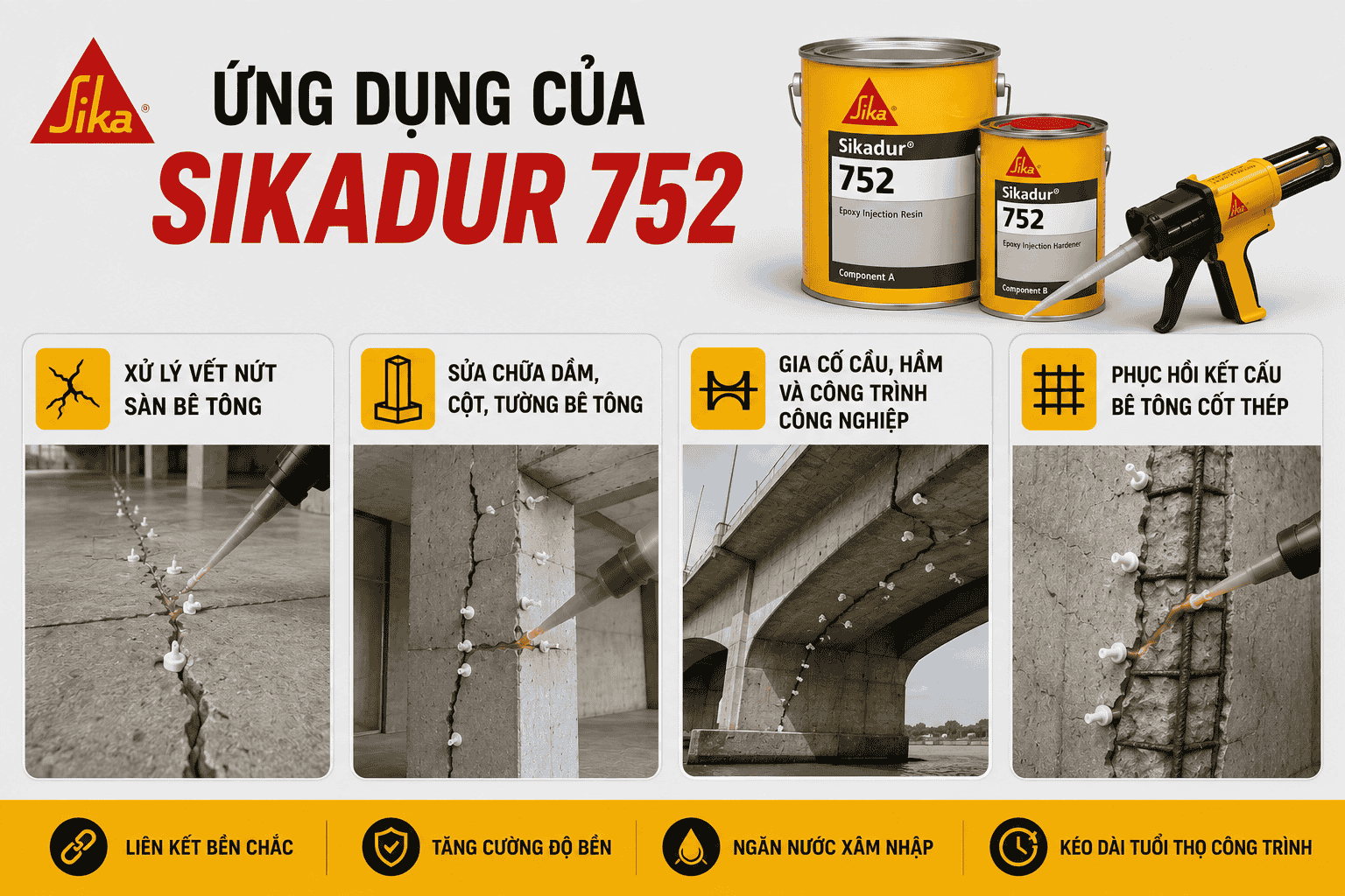Ứng dụng của Sikadur 752
