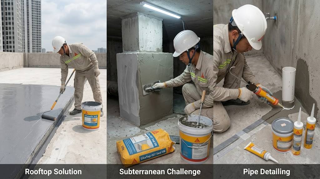 Ưu điểm và hạn chế của vật liệu chống thấm Sika