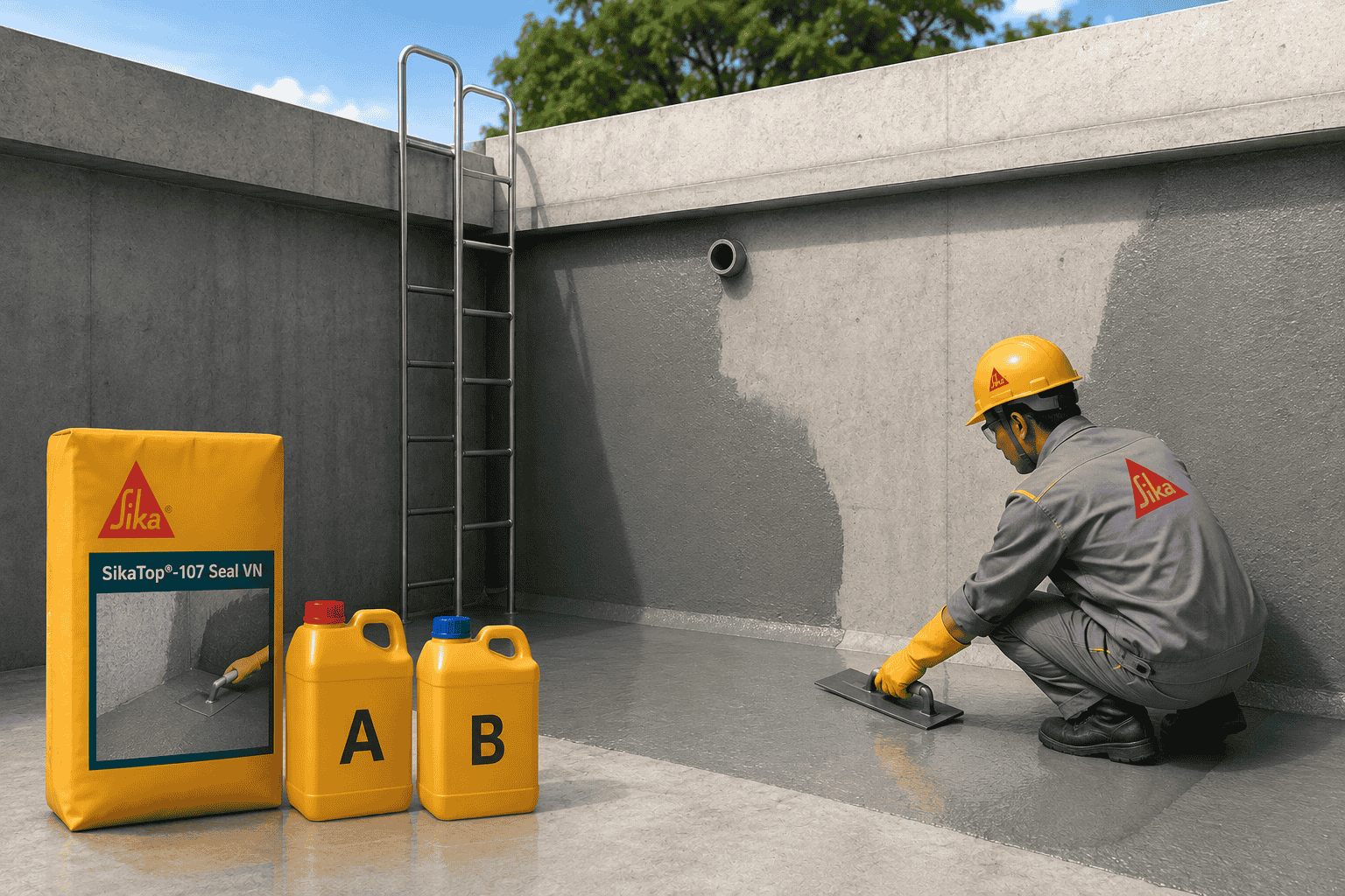 Vật liệu Sika nào phù hợp để chống thấm bể nước?