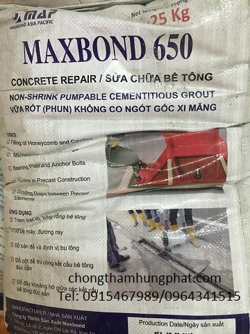Vữa rót không co ngót Maxbond 650
