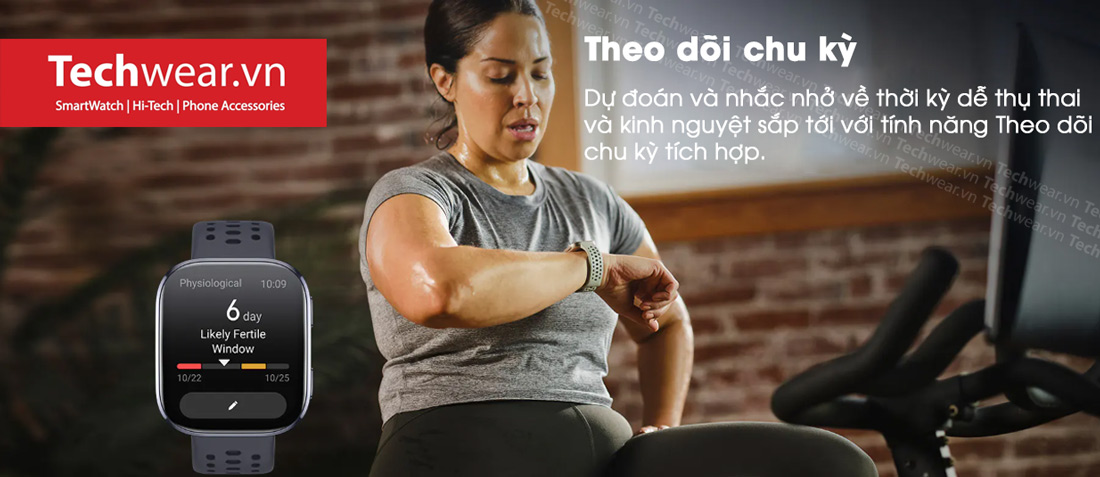 Amazfit Bip 6 hỗ trợ theo dõi chu kỳ kinh nguyệt