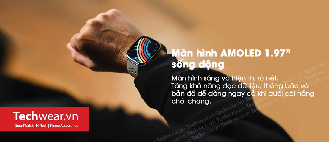 Amazfit Bip 6 màn hình lớn 1.69 inch Techwear.Vn
