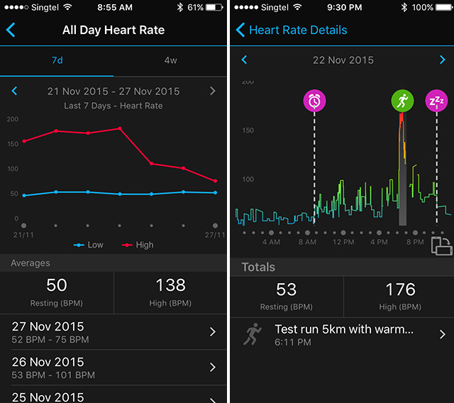 ứng dụng cho garmin vivosmart HR