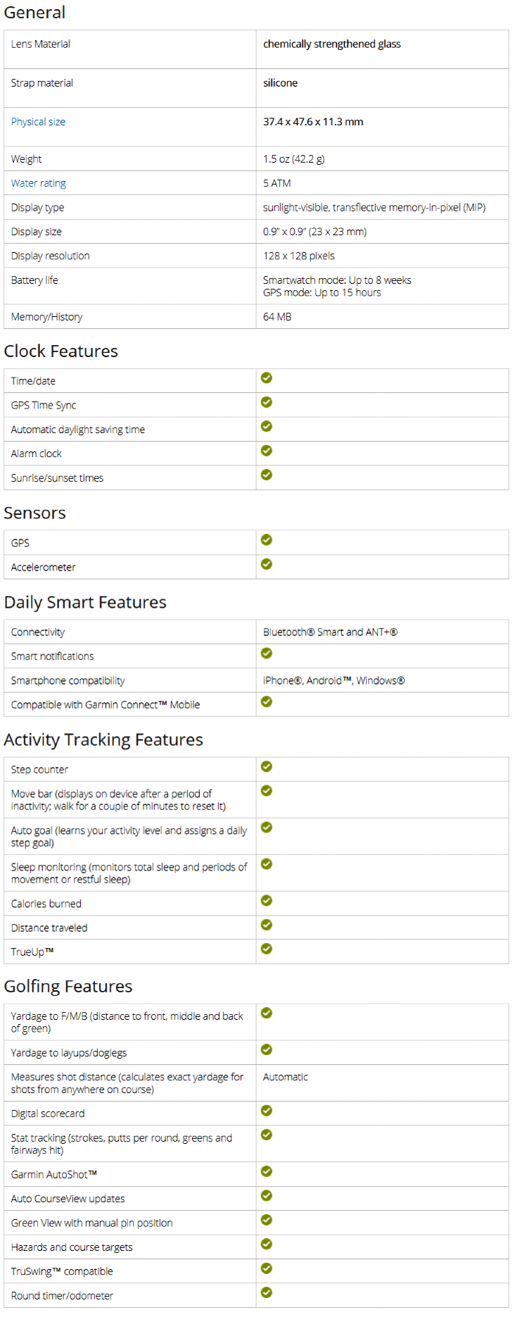 Garmin Approach S20