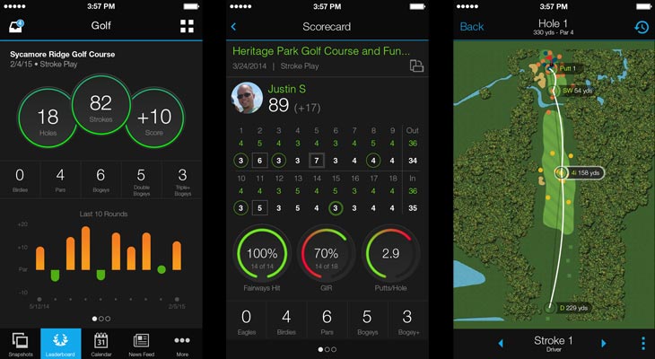 Ứng dụng garmin connect golf