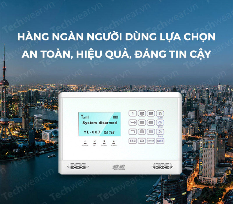 Hệ thống báo trộm dùng sim gsm qua điện thoại TWYL-007M2BX