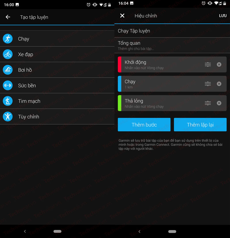 Hướng dẫn tạo và tải bài tập thể thao vào đồng hồ Garmin