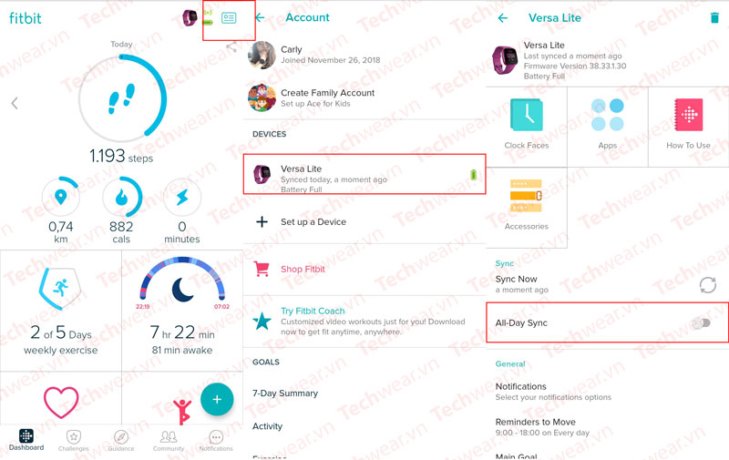tiết kiệm pin cho đồng hồ Fitbit