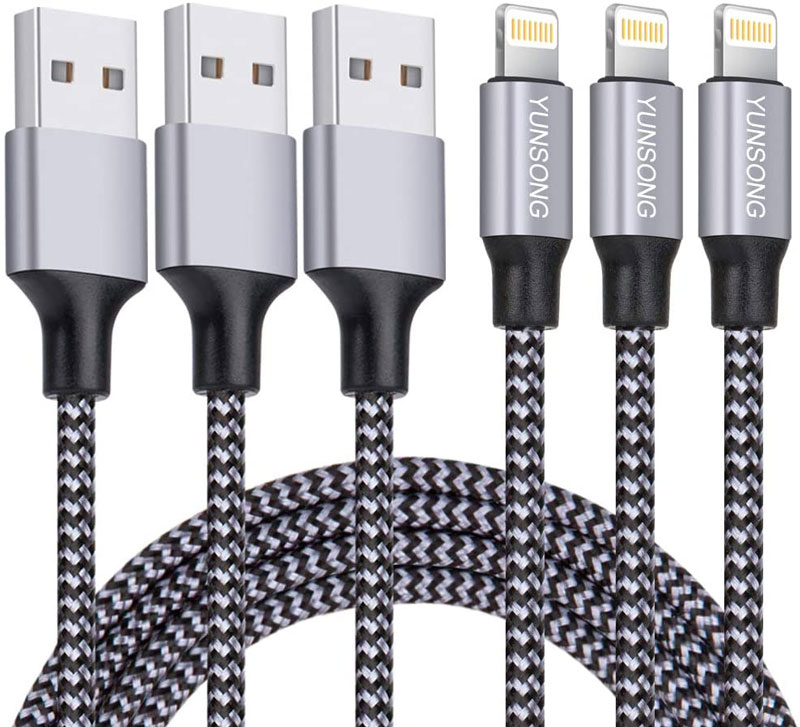 Cáp sạc YUNGSONG Lightning to USB-A 6ft. (3 sợi)