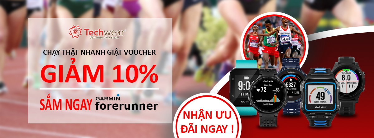 Quà tặng giảm giá khu mua garmin forerunner tại techwear