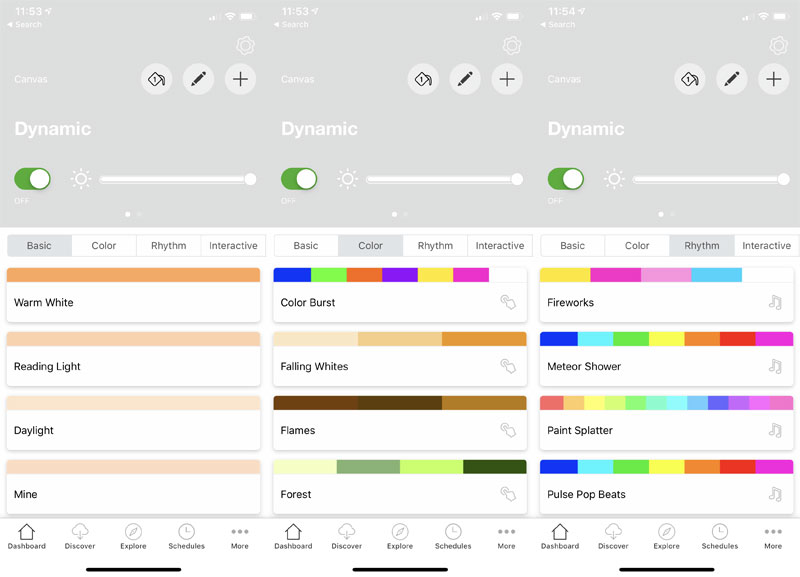 Bảng điều khiển màu của Nanoleaf Canvas