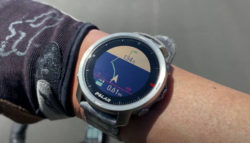 Tính năng điều hướng trên đồng hồ Polar Grit X
