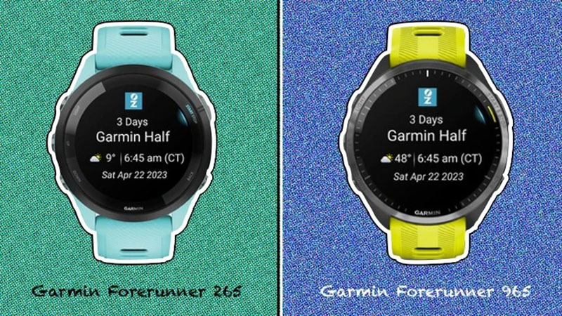 Khác biệt giữa Garmin Forerunner 265/265S và 965