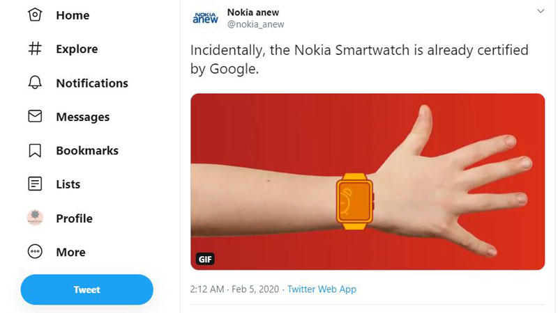 Hình ảnh rò rỉ của smartwatch Nokia mới