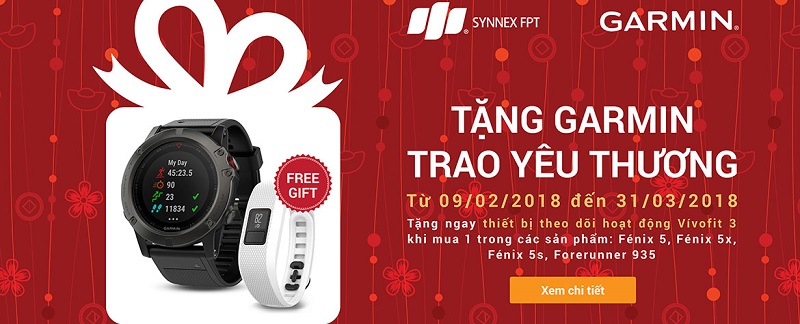 chương trình khuyến mại mua garmin fenix 5 và forerunner 935 tặng vivofit tại techwear.vn