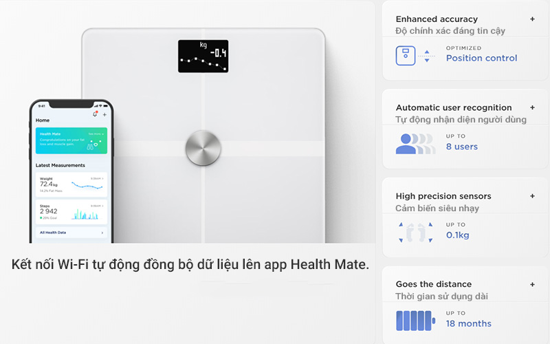 Cân thông minh Withings Body Composition Wi-Fi Scale - Body+
