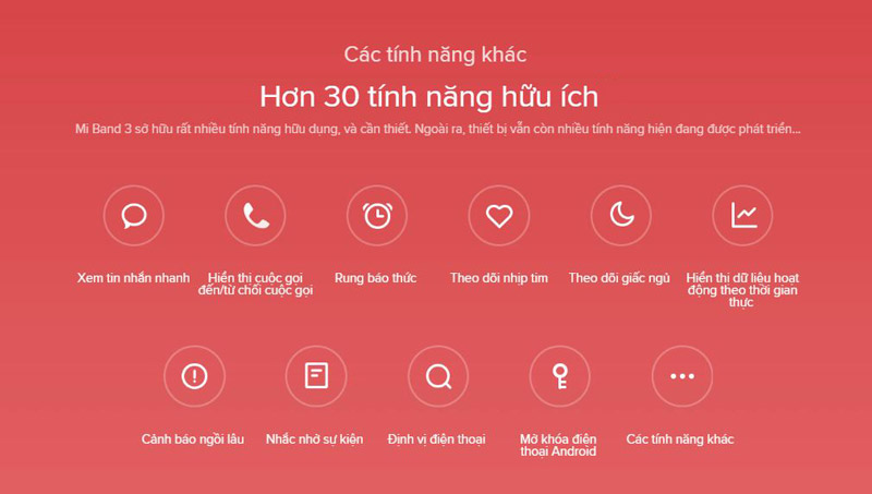 Vòng tay theo dõi sức khỏe Xiaomi Mi Band 3 bản Quốc tế chính hãng