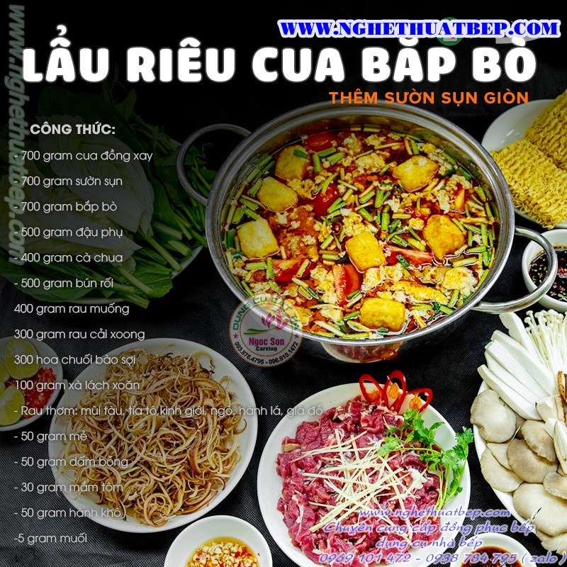 Lẩu Rêu Cua Bắp Bò