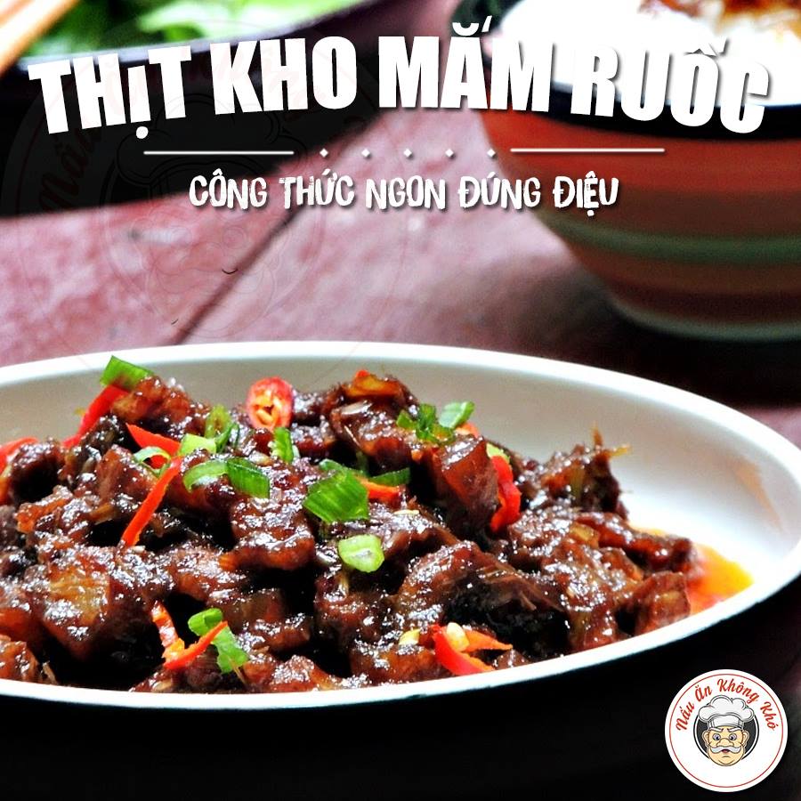 Đậm đà với món thịt kho mắm ruốc