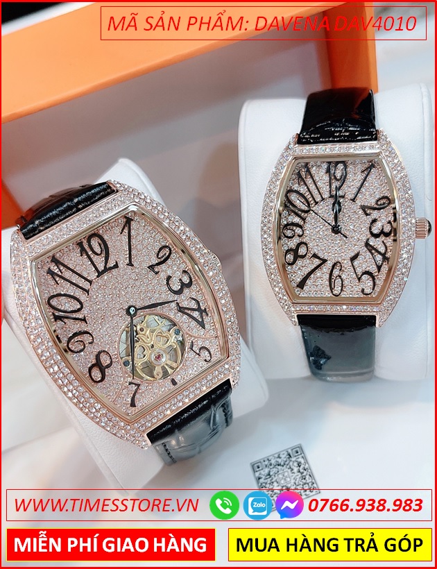 dong-ho-cap-doi-davena-automatic-mat-oval-dinh-da-swarovski-rose-gold-day-da-den-thoi-trang-dep-gia-re-timesstore-vn