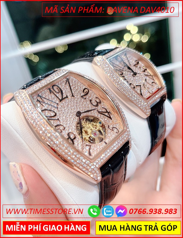 dong-ho-cap-doi-davena-automatic-mat-oval-dinh-da-swarovski-rose-gold-day-da-den-thoi-trang-dep-gia-re-timesstore-vn