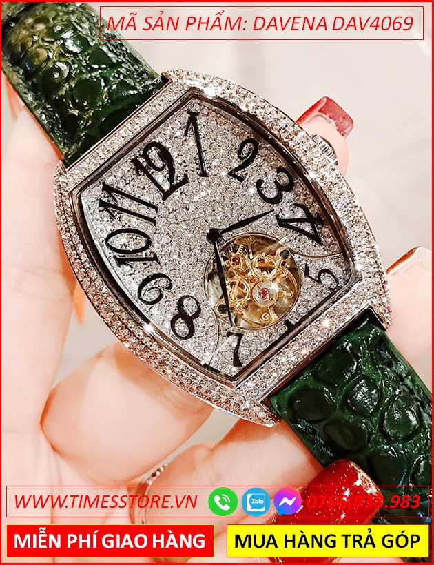 dong-ho-cap-doi-davena-automatic-mat-oval-full-da-swarovski-day-da-xanh-la-timesstore-vn