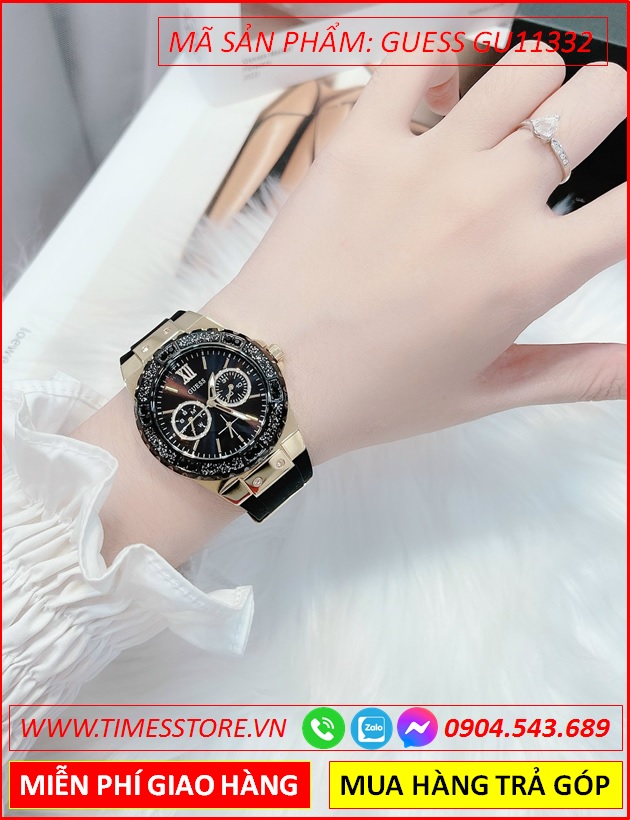 dong-ho-cap-doi-guess-mat-chronograph-full-den-day-cao-su-den-thoi-trang-dep-gia-re-timesstore-vn