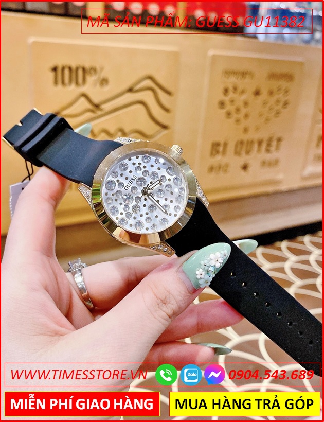 dong-ho-cap-doi-guess-mat-tron-chronograph-day-silicone-den-timesstore-vn