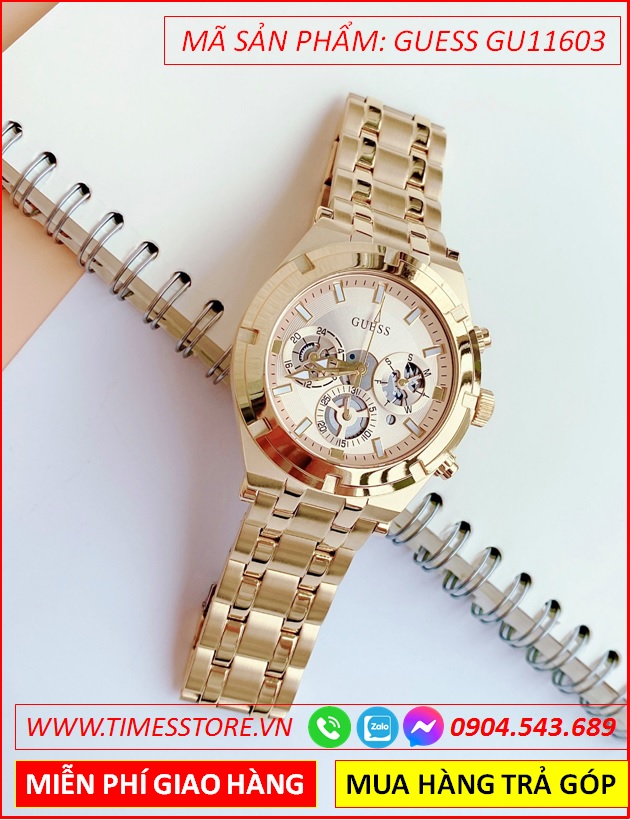 dong-ho-cap-doi-guess-mat-tron-chronograph-day-vang-gold-timesstore-vn