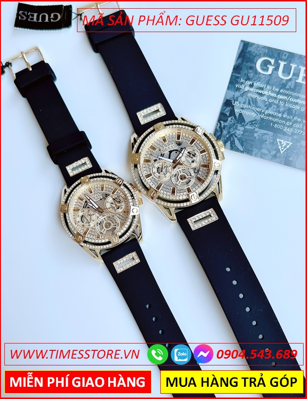 dong-ho-cap-doi-guess-tua-hublot-full-da-vang-gold-day-sillicone-timesstore-vn