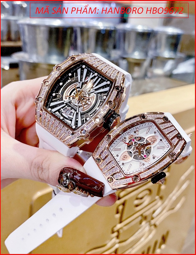 dong-ho-cap-doi-hanboro-automatic-dinh-da-rose-gold-silicone-trang-timesstore-vn