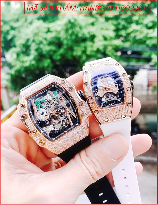 dong-ho-cap-doi-hanboro-automatic-mat-gau-truc-dinh-da-rose-gold-day-silicone-timesstore-vn