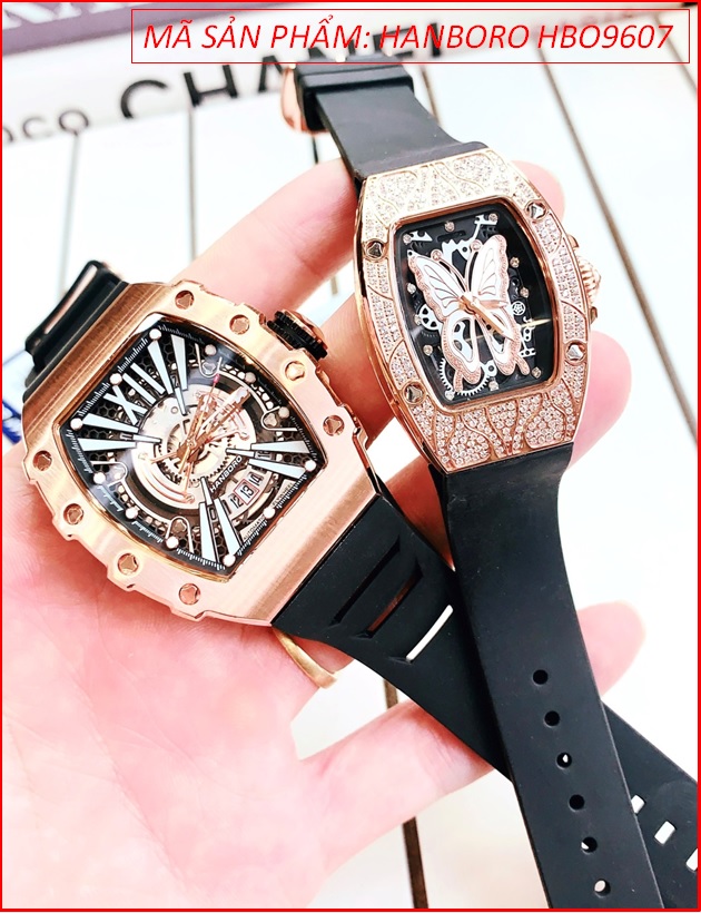 dong-ho-cap-doi-hanboro-automatic-mat-oval-rose-gold-day-silicone-chinh-hang-timesstore-vn