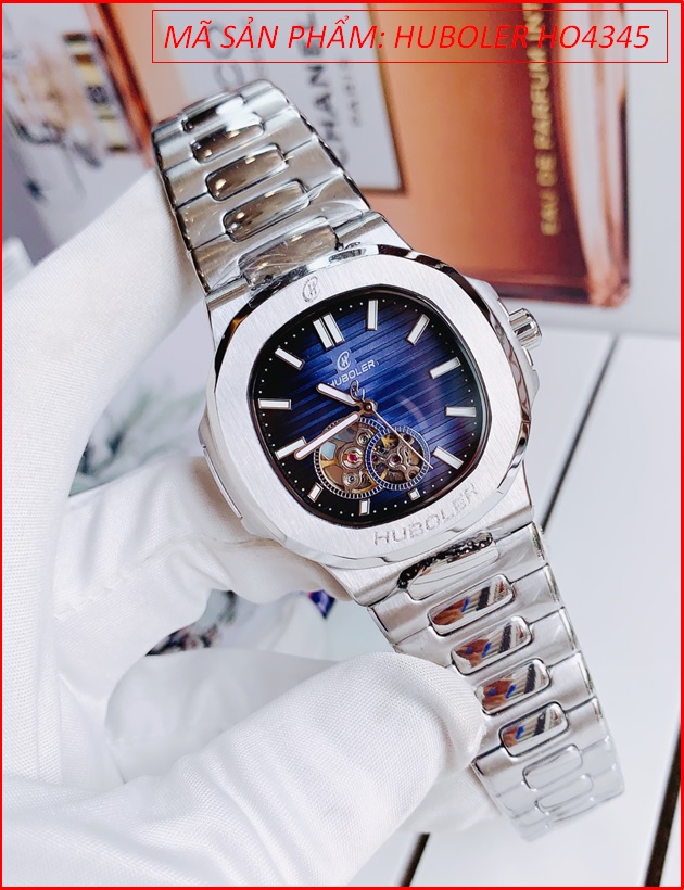 dong-ho-cap-doi-huboler-by-hanboro-automatic-tua-patek-philippe-mat-vuong-xanh-day-kim-loai-silver-chinh-hang-dep-gia-re-timesstore-vn