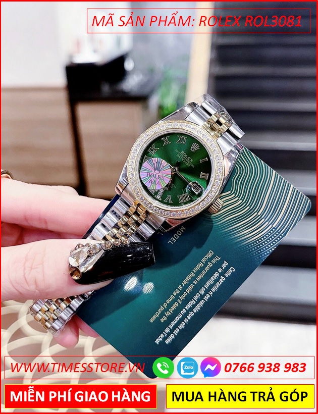 dong-ho-cap-doi-rolex-datejust-f1-automatic-mat-xanh-la-dinh-da-day-demi-timesstore-vn