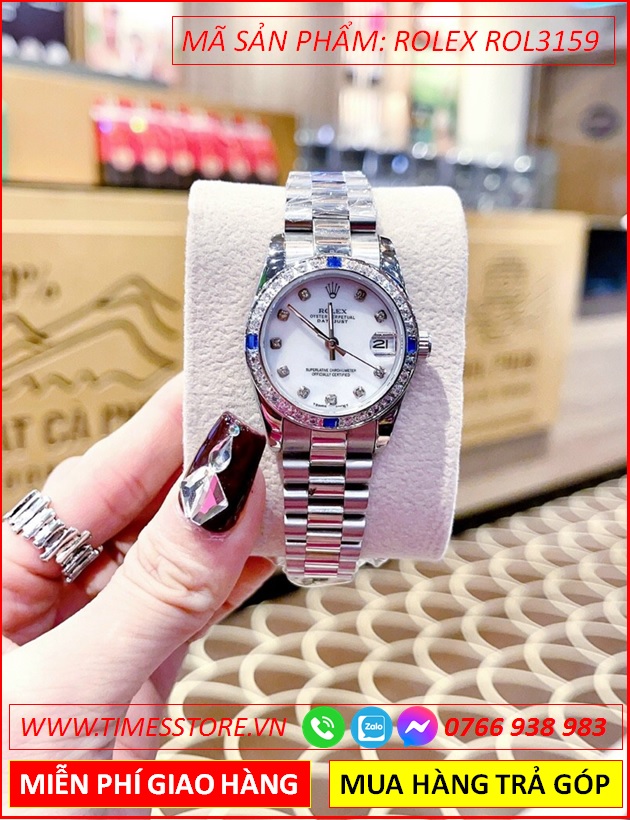 dong-ho-cap-doi-rolex-f1-oyster-datejust-mat-trang-day-kim-loai-timesstore-vn