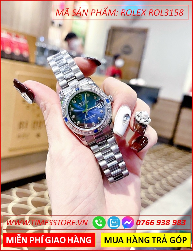 dong-ho-cap-doi-rolex-f1-oyster-datejust-mat-xanh-navy-day-kim-loai-timesstore-vn