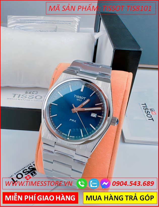 dong-ho-cap-doi-tissot-prx-mat-tron-xanh-duong-day-kim-loai-timesstore-vn