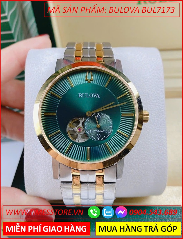 dong-ho-nam-bulova-automatic-mat-xanh-la-day-demi-timesstore-vn