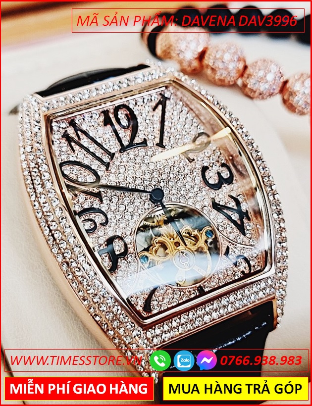 dong-ho-nam-davena-automatic-mat-oval-dinh-da-swarovski-rose-gold-day-da-den-thoi-trang-dep-gia-re-timesstore-vn