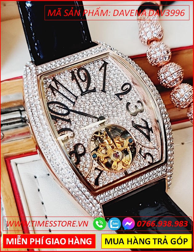 dong-ho-nam-davena-automatic-mat-oval-dinh-da-swarovski-rose-gold-day-da-den-thoi-trang-dep-gia-re-timesstore-vn