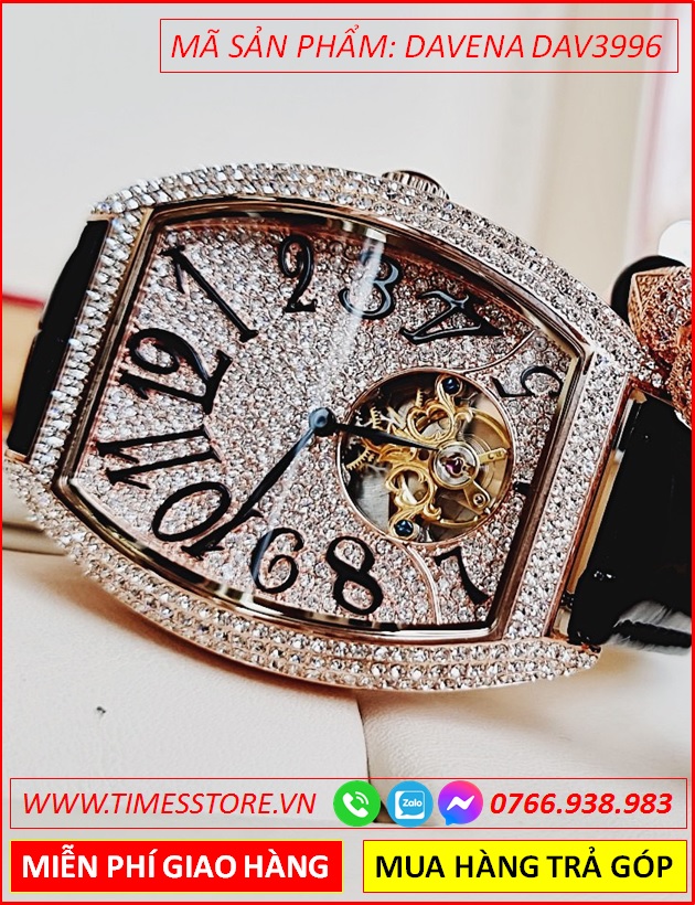 dong-ho-nam-davena-automatic-mat-oval-dinh-da-swarovski-rose-gold-day-da-den-thoi-trang-dep-gia-re-timesstore-vn