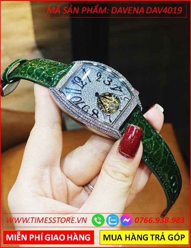 dong-ho-nam-davena-automatic-mat-oval-dinh-da-swarovski-day-da-xanh-la-dep-gia-re-timesstore-vn