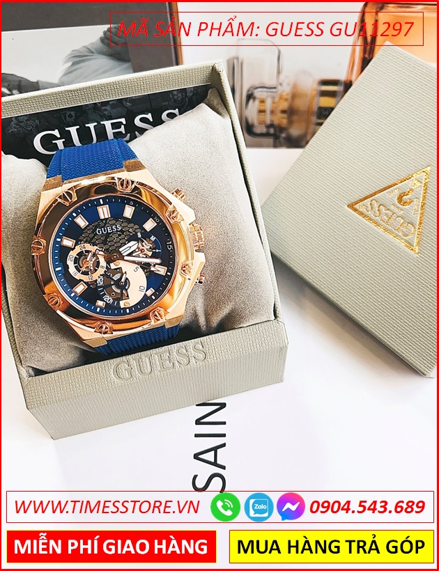 dong-ho-nam-guess-the-thao-chronograph-day-silicone-xanh-chinh-hang-dep-gia-re-timesstore-vn