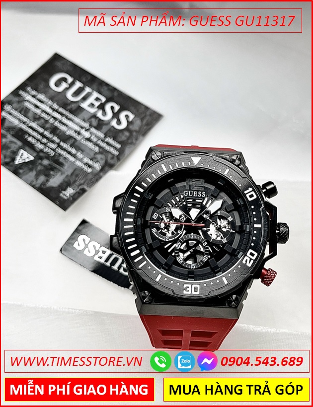 dong-ho-nam-guess-mat-tron-chronograph-the-thao-day-silicone-do-dep-gia-re-timesstore-vn