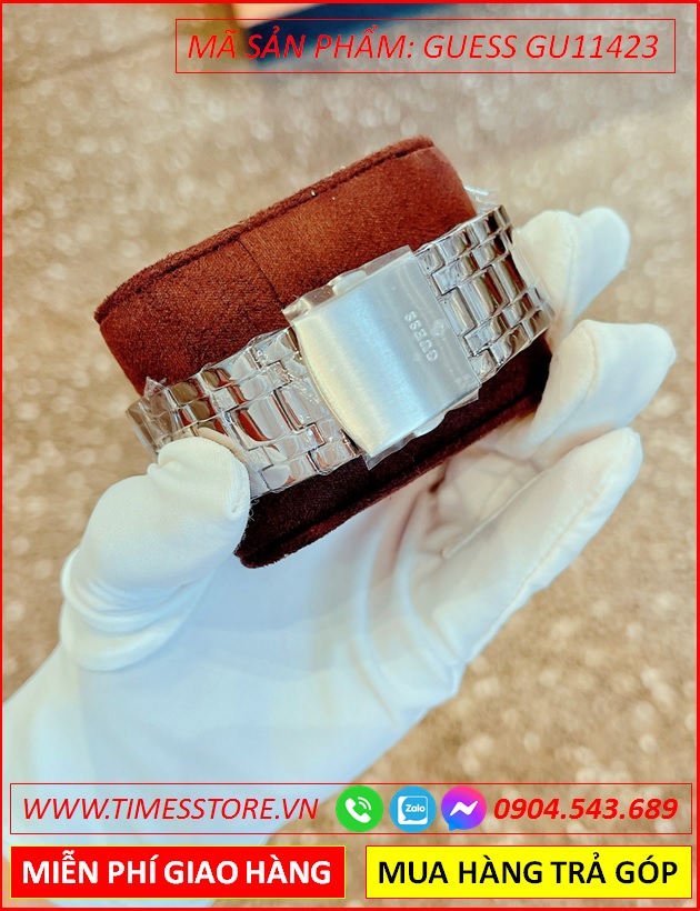 dong-ho-nam-guess-mat-tron-full-da-swarovski-day-kim-loai-timesstore-vn