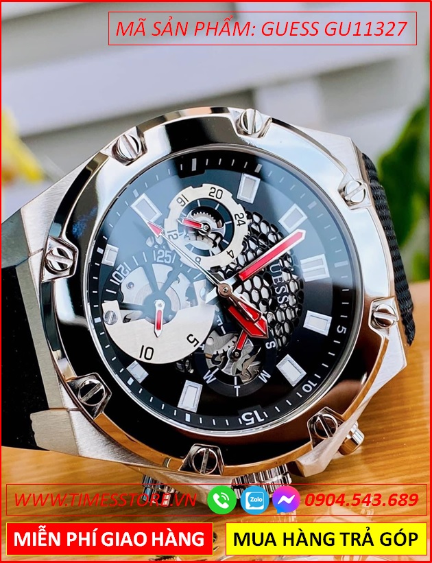 dong-ho-nam-guess-mat-tron-tua-hublot-day-cao-su-den-dep-gia-re-timesstore-vn