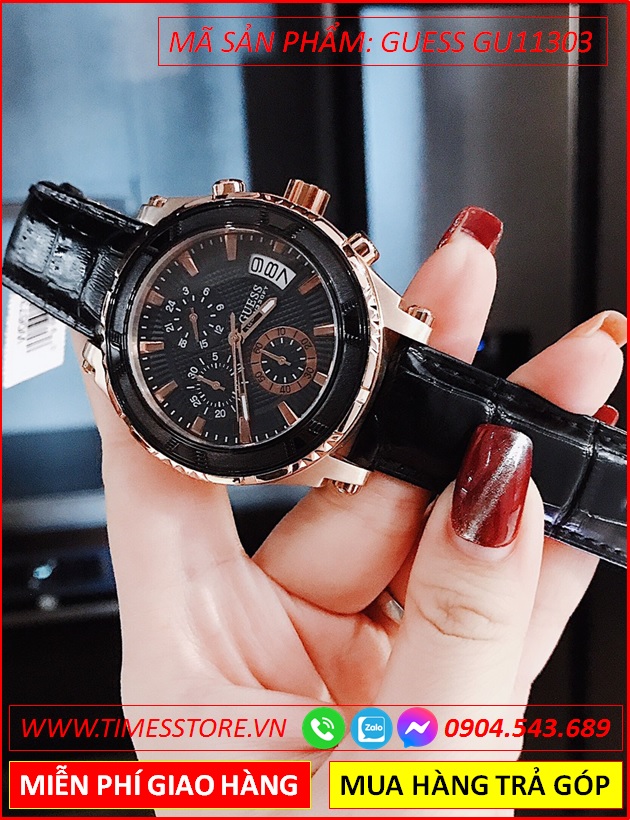 dong-ho-nam-guess-thoi-trang-chronograph-mat-tron-vien-rose-day-da-dep-gia-re-timesstore-vn